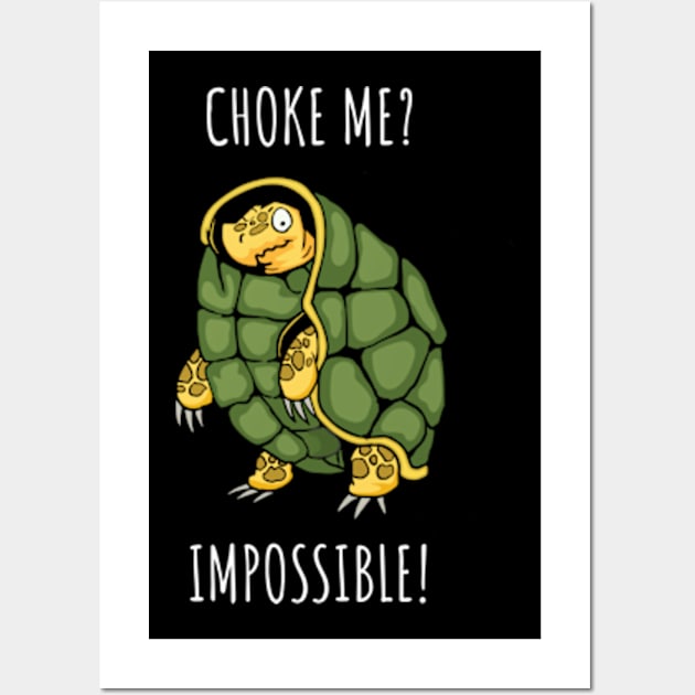 Jiu Jitsu Choke Me Turtle Brazilian BJJ MMA Wall Art by ChrisselDesigns